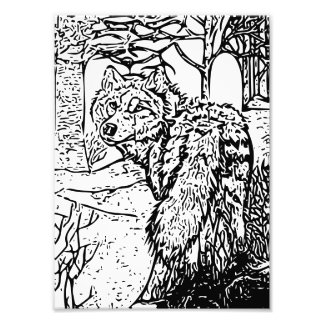 Wolf art photo print