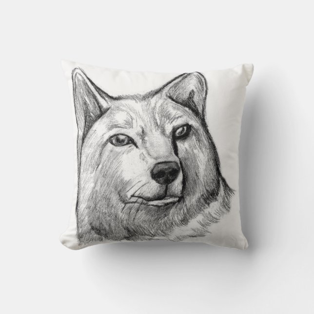 Wolf Art Pillow (Front)