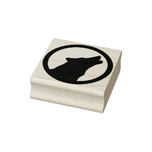 Wolf Art Rubber Stamp
