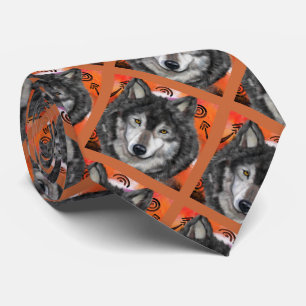 Wolf Art Tie