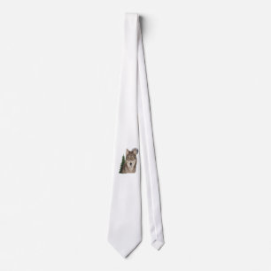 wolf art tie