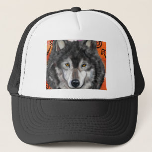  Wolf Art Trucker Hat