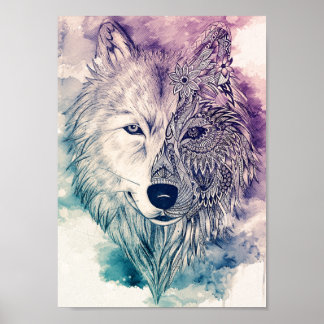 Wolf artwork poster
