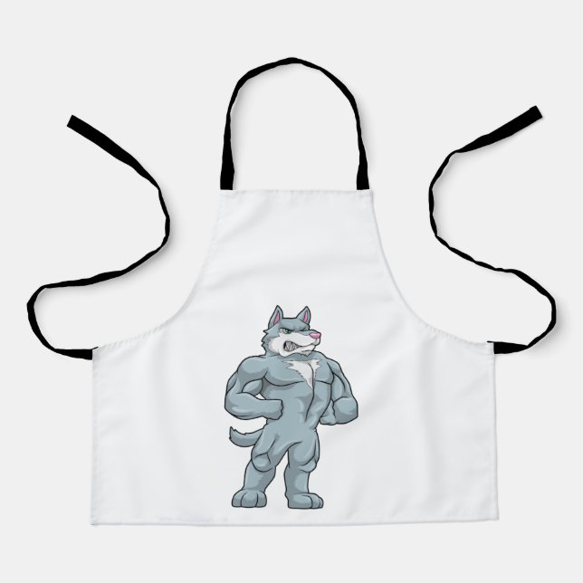 Wolf as Bodybuilder extreme Apron (Front)