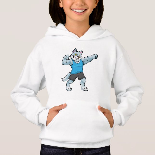 Wolf as Bodybuilder with big Upper arms (Front)