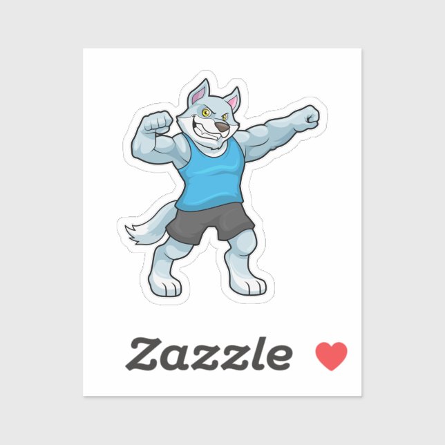 Wolf as Bodybuilder with big Upper arms (Sheet)