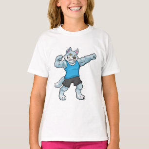 Wolf as Bodybuilder with big Upper arms T-Shirt