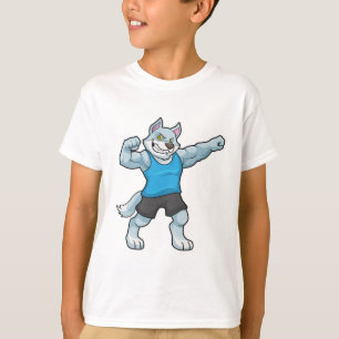 Wolf as Bodybuilder with big Upper arms T-Shirt