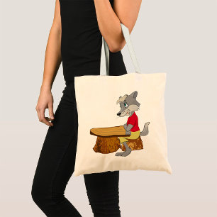 Wolf At A Table Tote Bag