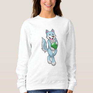 Wolf at Bowling with Bowling ball Sweatshirt