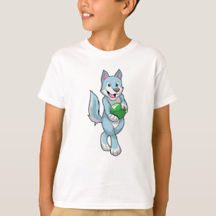 Wolf at Bowling with Bowling ball T-Shirt