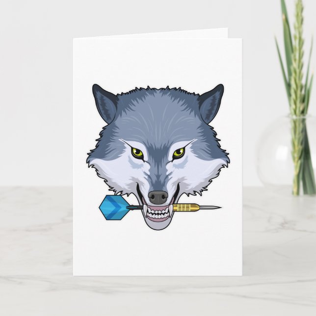 Wolf at Darts with Dart Card (Front)