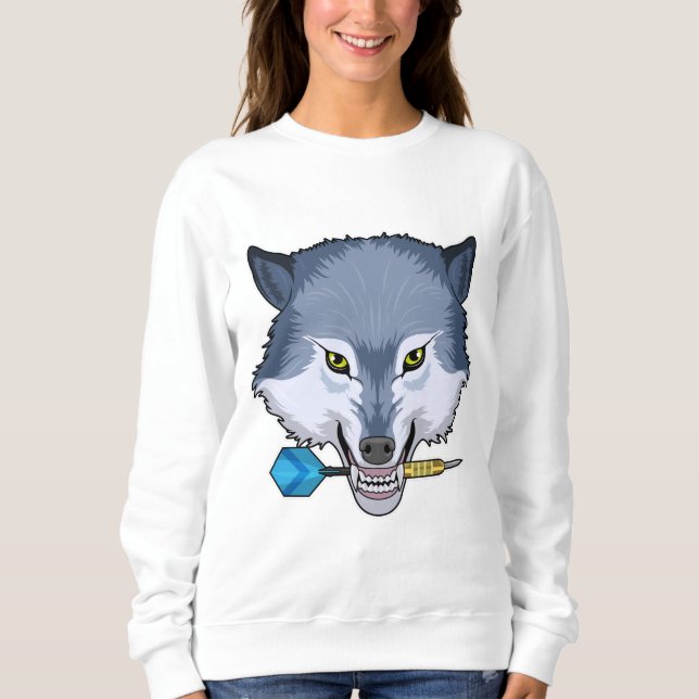 Wolf at Darts with Dart Sweatshirt (Front)