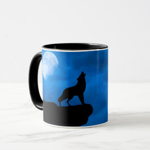 Wolf at Night Mug