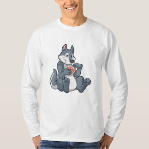 Wolf at Poker with Poker cards T-Shirt