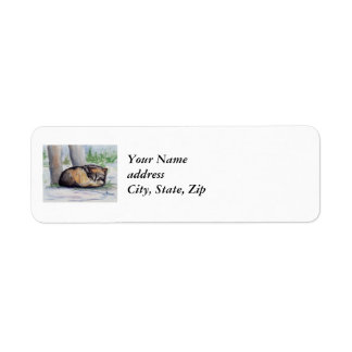 Wolf At Rest Return Address Label