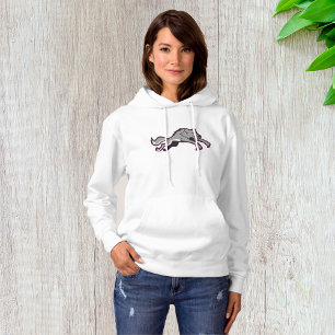 Wolf Attacking Womens Hoodie