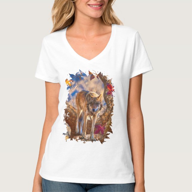 WOLF AUTUMN OBSERVATORY T-Shirt (Front)