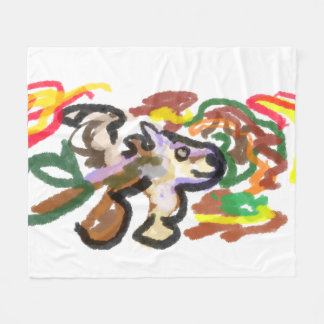 Wolf Autumn wind and fun Fleece Blanket