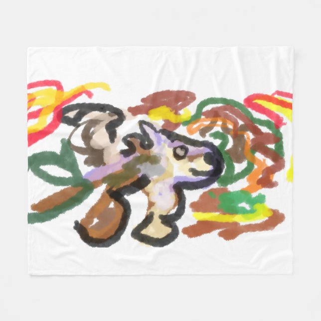 Wolf Autumn wind and fun Fleece Blanket (Front (Horizontal))