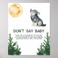 Wolf baby shower - Don't say baby