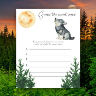 Wolf baby shower Guess the sweet mess game
