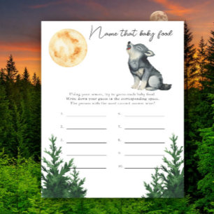 Wolf baby shower - Name that baby food