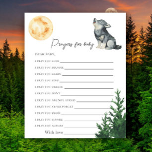 Wolf baby shower - Prayers for baby