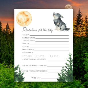 Wolf baby shower - predictions and advice baby