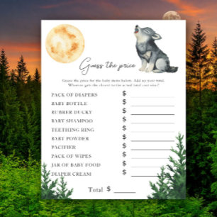 Wolf Baby shower - Price Guess Game