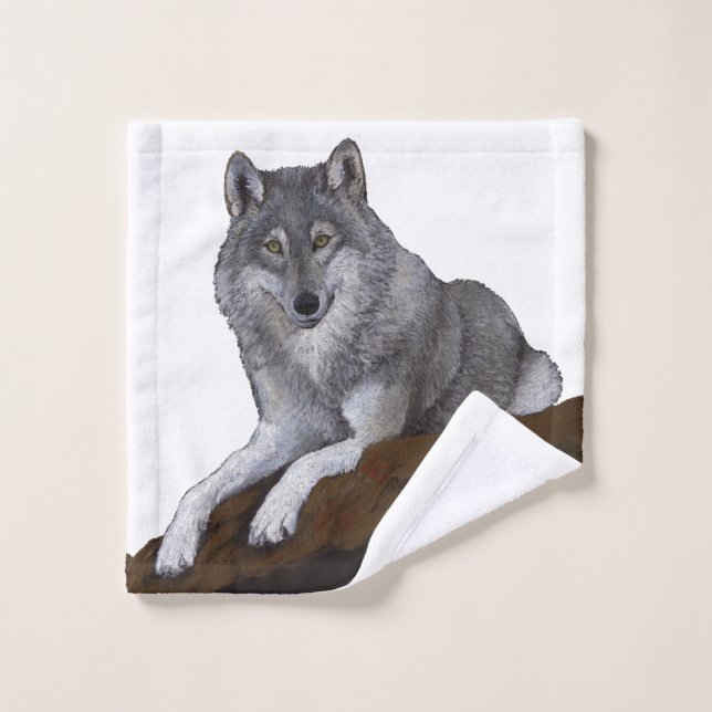 Wolf Bath Towel Set (Wash Cloth)