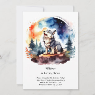 Wolf Birthday Invitation
