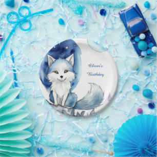 Wolf Birthday Invitation Paper Plate