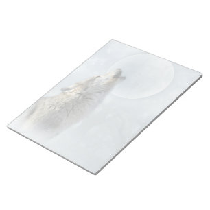 Wolf Blue Moon Notepad 8.5X11