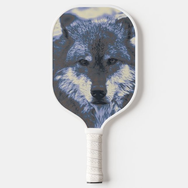 Wolf,blue  pickleball paddle (Front)