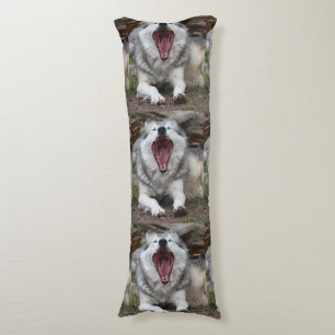 wolf body cushion