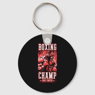 Wolf Boxing Champ _ Boxer Fighter Motivation  Key Ring