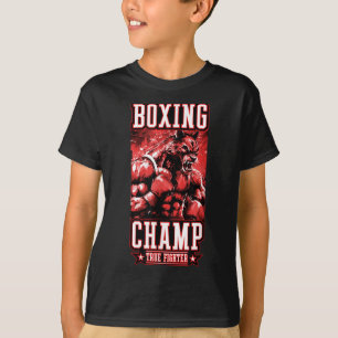 Wolf Boxing Champ _ Boxer Fighter Motivation  T-Shirt