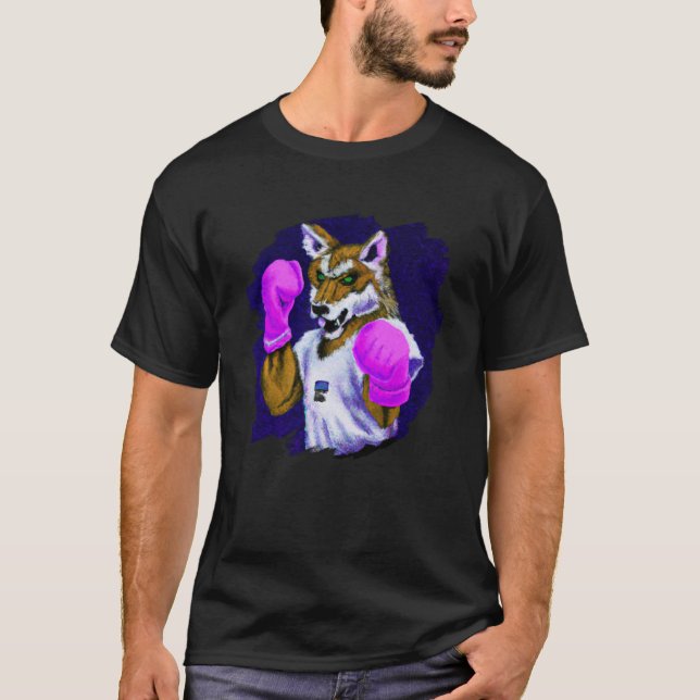 Wolf Boxing Cool  Wolf Boxing Boxer T-Shirt (Front)