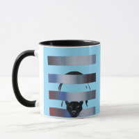 Wolf Breaking Through Color Stripes – Bold Graphic