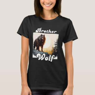 Wolf Brother Matching Tribe Wolves Camping Pack Mo T-Shirt