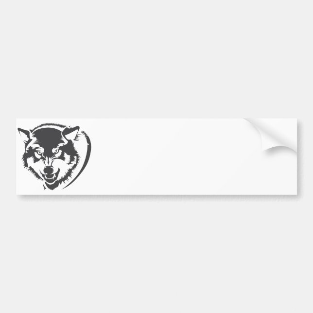 Wolf Bumper Sticker (Front)