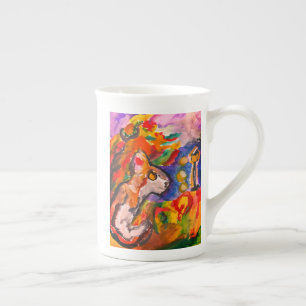 Wolf by night  bone china mug