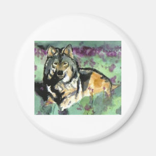 Wolf by Paula Atwell Magnet