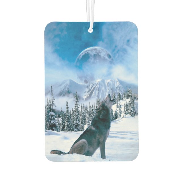 Wolf Call Car Air Freshener (Back)