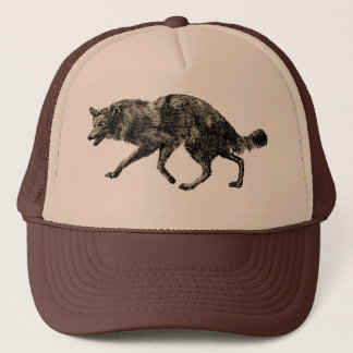 Wolf Canine Hat Lupus Vintage Art M. E. Lloyd Cap