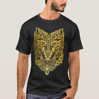 Wolf Celtic Nordic Tribal Pattern Vintage Wolf T-Shirt