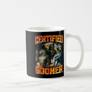 Wolf Certified Gooner Funny Bootleg Meme Dad Papa  Coffee Mug