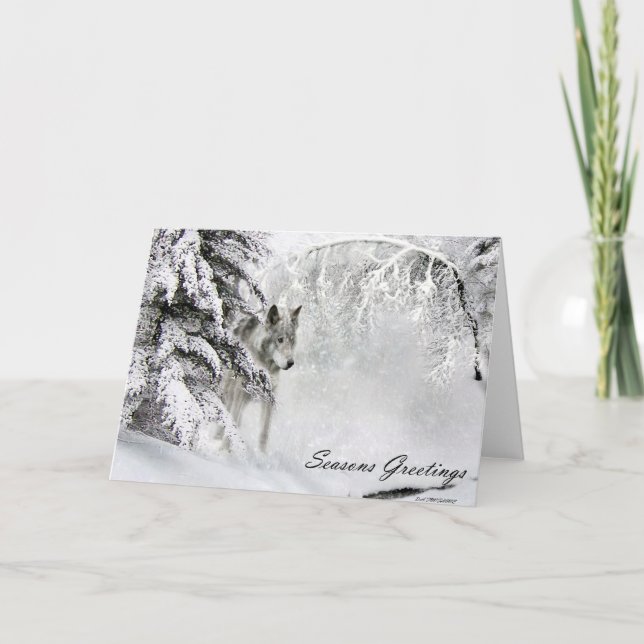 wolf christmas card (Front)