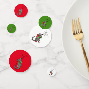 Wolf Christmas Funny Cute Kids Confetti